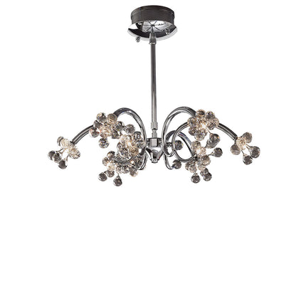 Diyas Octavia 65cm  9 Light G4 Polished Chrome/Crystal, NOT LED/CFL Compatible Ceiling Pendant Light Fitting