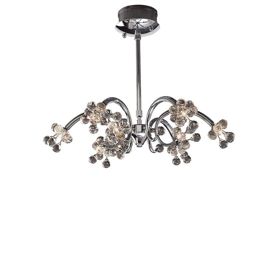 Diyas Octavia 65cm  9 Light G4 Polished Chrome/Crystal, NOT LED/CFL Compatible Ceiling Pendant Light Fitting