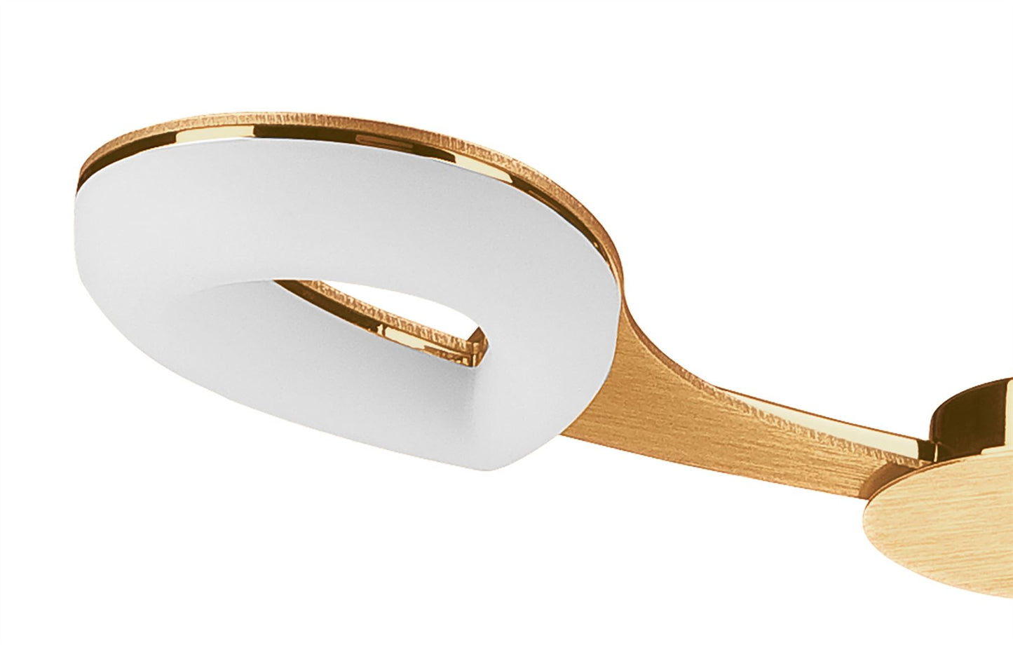 Mantra Fusion Juno 58cm Telescopic Convertible To Semi Flush 3 Light 15W LED 3000K, 1350lm, Satin Gold/Frosted Acrylic/Gold, 3yrs Warranty