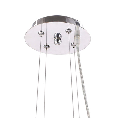 Diyas Dakota 57cm  Small 4 Light E27 Polished Chrome/Black & White Acrylic Ceiling Pendant Light Fitting
