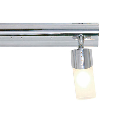 Diyas Kopus  2 Light G9 Polished Chrome, Frosted Glass Ceiling Light Fitting