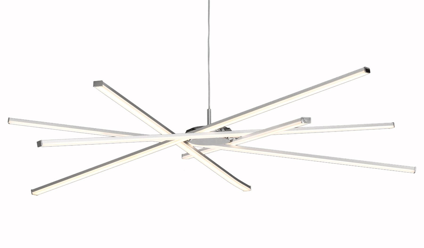 Mantra M5911 Star LED Pendant 100cm Round 60W 3000K, 4800lm, Dimmable Silver/Frosted Acrylic/Polished Chrome, 3yrs Warranty
