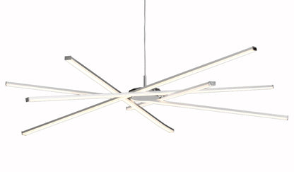 Mantra M5911 Star LED Pendant 100cm Round 60W 3000K, 4800lm, Dimmable Silver/Frosted Acrylic/Polished Chrome, 3yrs Warranty