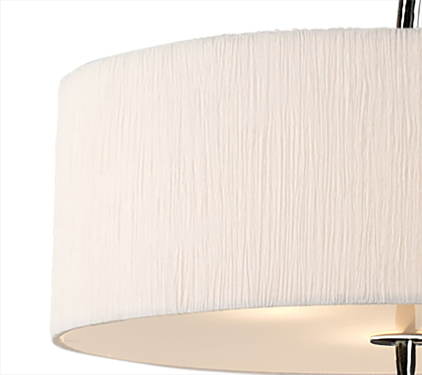 Mantra M1133 Eve Pendant 3 Light E27, Polished Chrome with White Round Shade