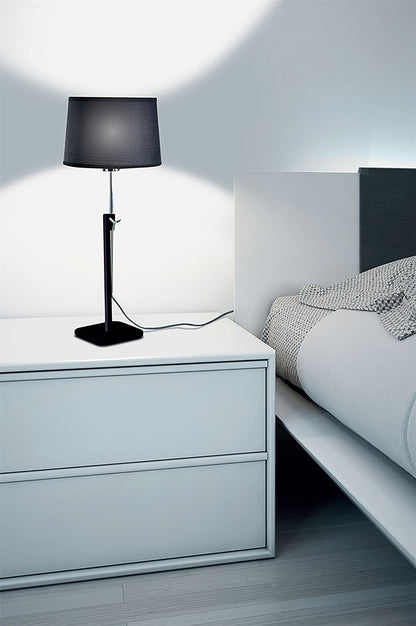 Mantra M5323 Habana Black Round Shade 210/240mm x 165mm, Suitable for Table Lamps