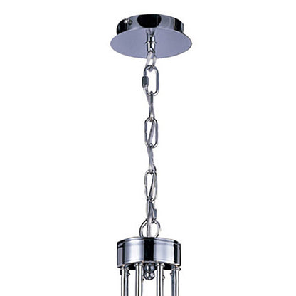 Diyas Danya 69cm  Round 8 Light E14 Polished Chrome/Crystal Ceiling Pendant Light Fitting