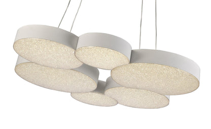 Mantra Fusion M5761 Lunas Pendant 61cm Diameter 54W LED 3000K, 2650lm, RF Remote Control White, 3yrs Warranty