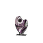 Diyas Home (DH) Elvira Glass Art Vase with Stand Silver/Black/Purple Glitter