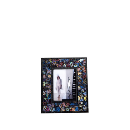 Diyas Home (DH) Myra Mosaic Photo frame Blue/Silver Mosaic