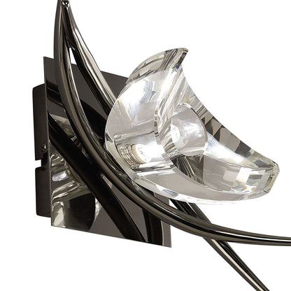 Mantra Eclipse Wall Light Switched 1 Light G9, Black Chrome