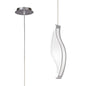 Mantra Sintesys 15cm Pendant E27 1 Light E27, Polished Chrome/White Acrylic, CFL Lamps INCLUDED