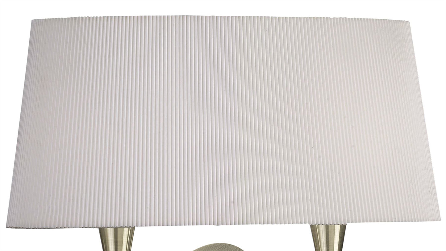 Mantra Mara Wall Light 2 Light E14, Antique Brass with Ivory White Shade