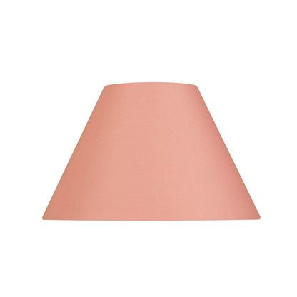 Oaks Lighting S501/8 Cotton Coolie Lampshade 200mm - Reversable Gimbal Light Shade - Pale Pink