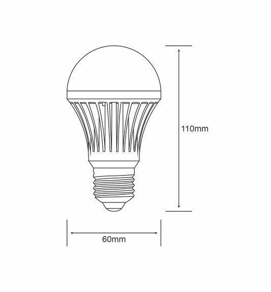 Luxram Curvodo LED GLS Dimmable E27 10W White 6400K 950lm LED