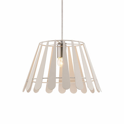Deco Somerset Pendant 1 Light E27 White/Polished Chrome