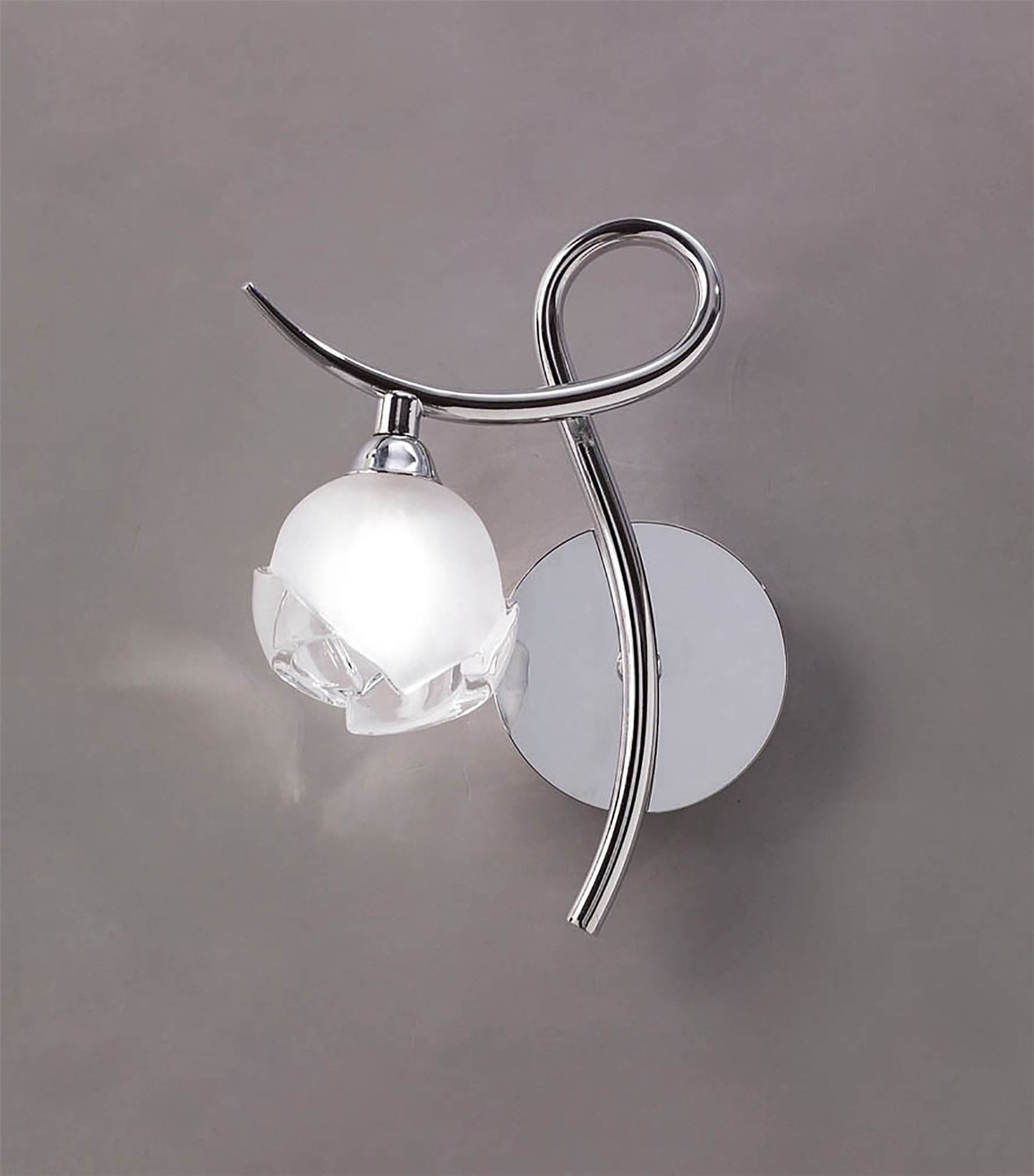 Mantra Fragma Wall Light Left Switched 1 Light G9, Polished Chrome