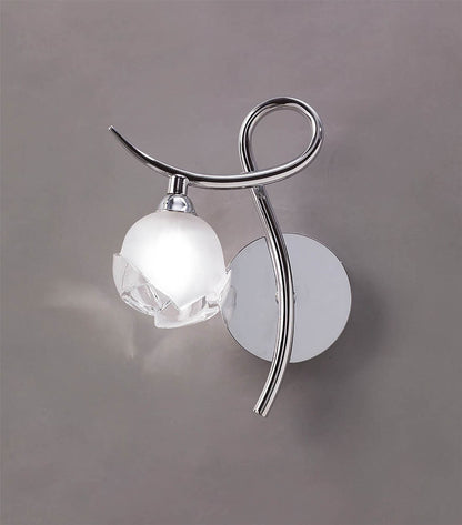 Mantra Fragma Wall Light Left Switched 1 Light G9, Polished Chrome