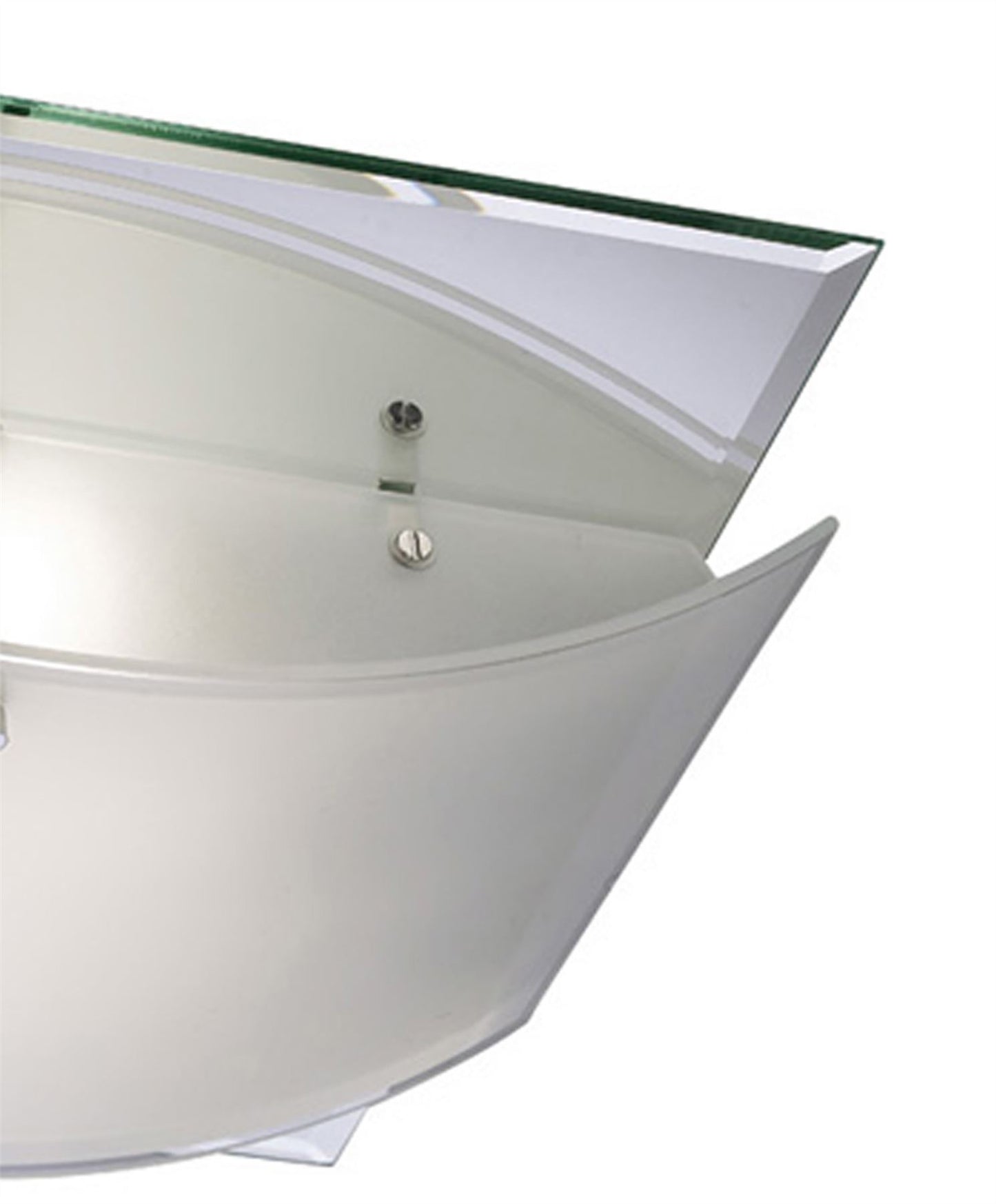 Diyas Vito Square Flush  2 Light E27 Polished Chrome/Mirror Ceiling Light Fitting