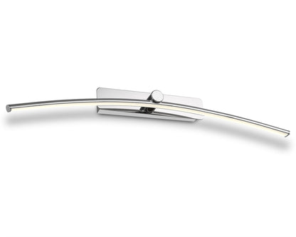 Mantra Fusion Fusion M6371 Jeri Wall Light/Picture Light, 12W LED, 3000K, 716lm, Polished Chrome, 3yrs Warranty