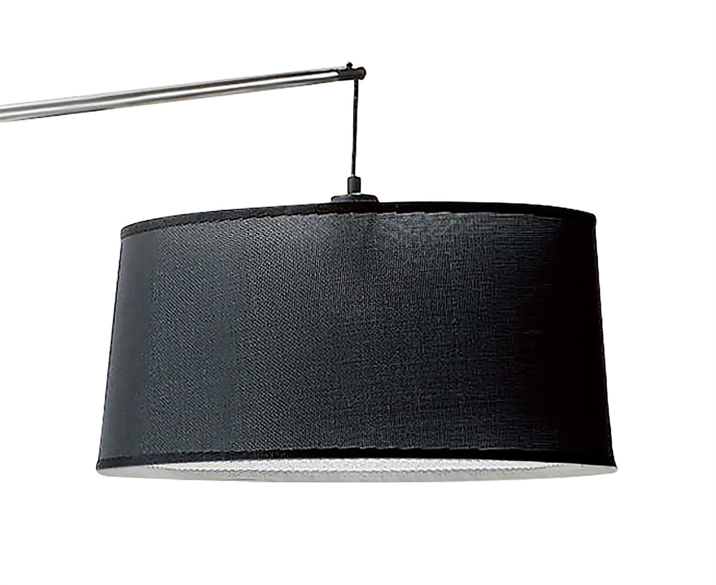 Mantra M4968 Nordica Floor Lamp E27 with Black Shade, Black/Polished Chrome - M4968/WS