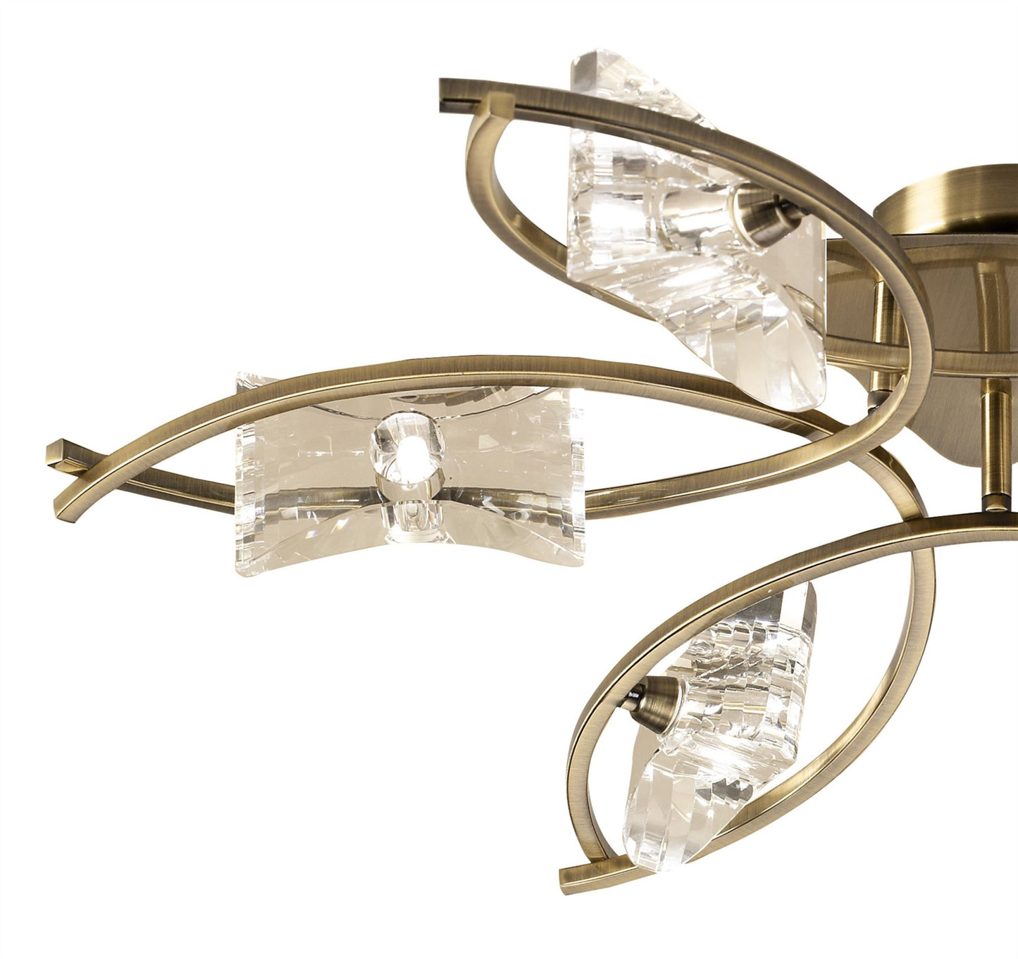Mantra Kromo 79cm Ceiling 6 Light G9, Antique Brass