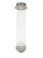 Diyas Colorado 25cm  Cluster 1 Light GU10 Polished Chrome/Crystal Ceiling Pendant Light Fitting