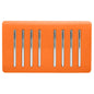 Trendi Artistic Modern Glossy 8 Gang 2 Way Rocker  Double Plate Tactile Light Switch Orange