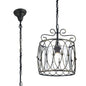 Diyas Malcolm 31cm Single  1 Light E27 Black/Gold with Clear Glass Ceiling Pendant Light Fitting
