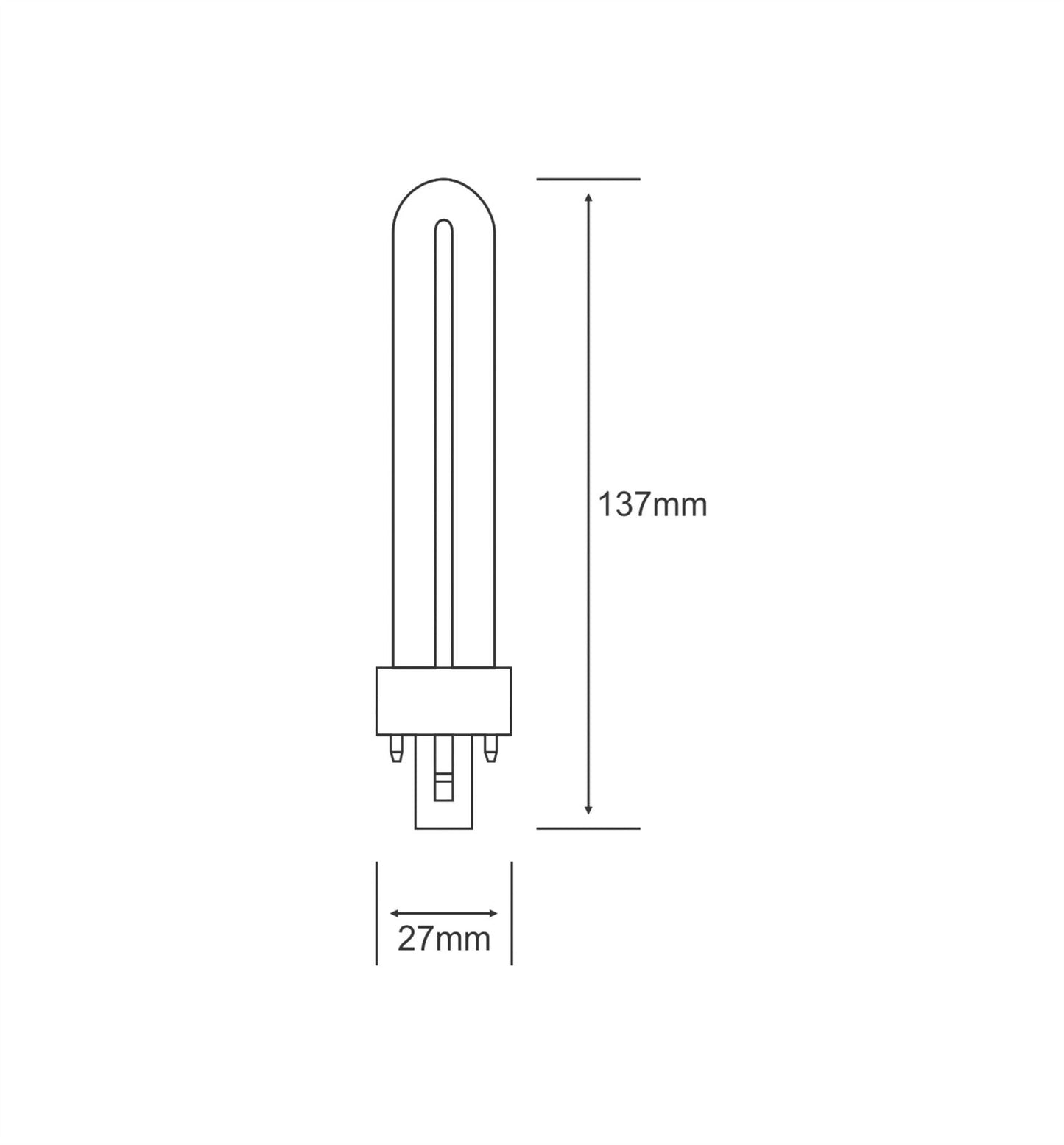 Luxram Bona-S Pro G23 2-Pin 7W 6400K Fluorescent Fluorescent