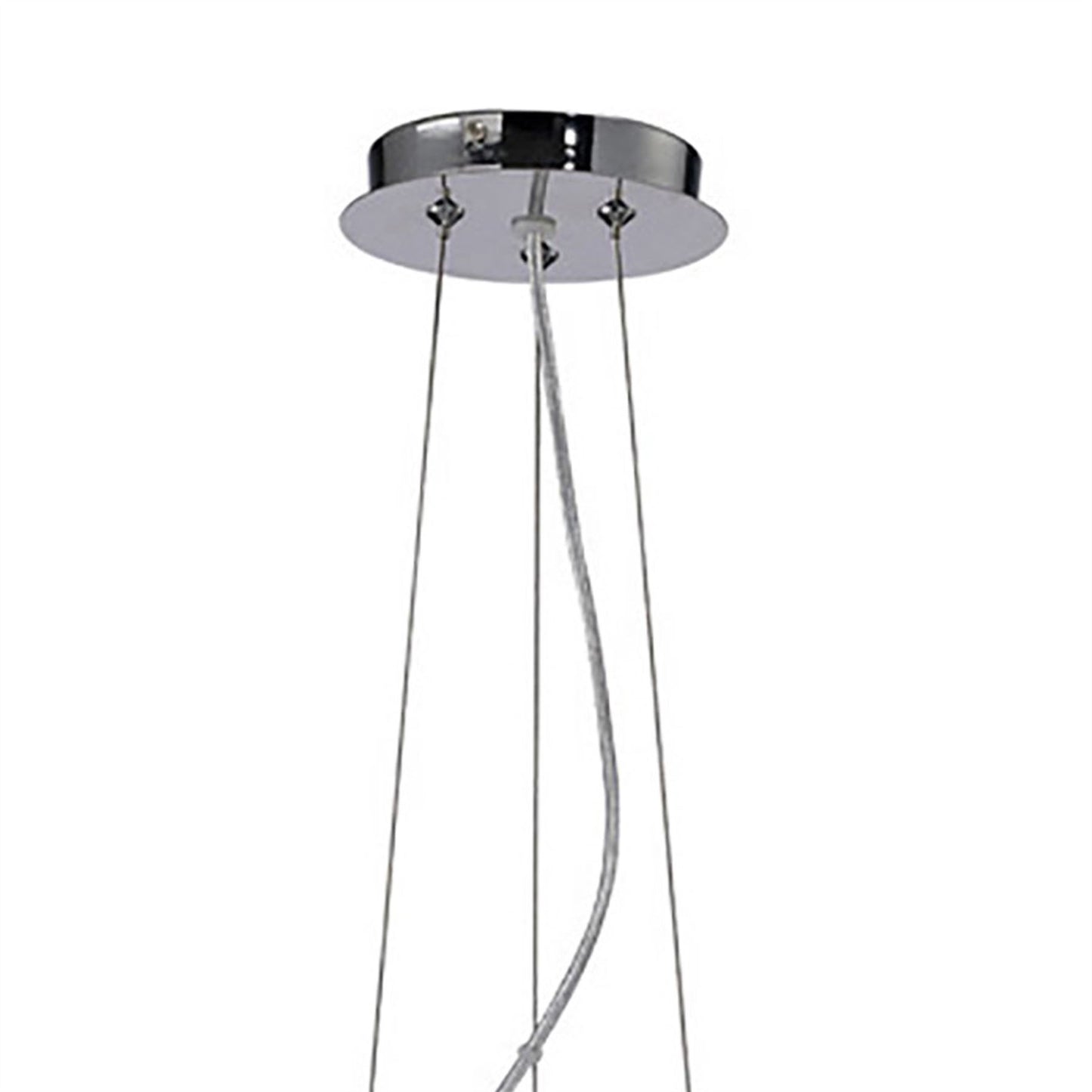 Diyas Lanzo 49cm  4 Light E14 Black Chrome/Crystal Ceiling Pendant Light Fitting