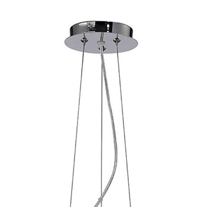 Diyas Lanzo 49cm  4 Light E14 Black Chrome/Crystal Ceiling Pendant Light Fitting