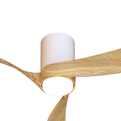 Nemo II M 1.2m 19W LED Dimmable Ceiling Light With Built-In 32W DC Fan, 3000-5000K Remote Control, 3800lm, Wood/White, 5yrs Warranty
