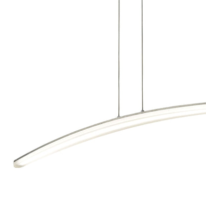Mantra M4081 Hemisferic Linear Pendant 20W LED 70cm Bar 3000K, 1800lm, Satin Aluminium/Frosted Acrylic, 3yrs Warranty