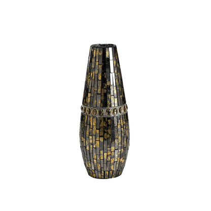 Diyas Home (DH) Almira Mosaic Vase Large Brown/French Gold Mosaic