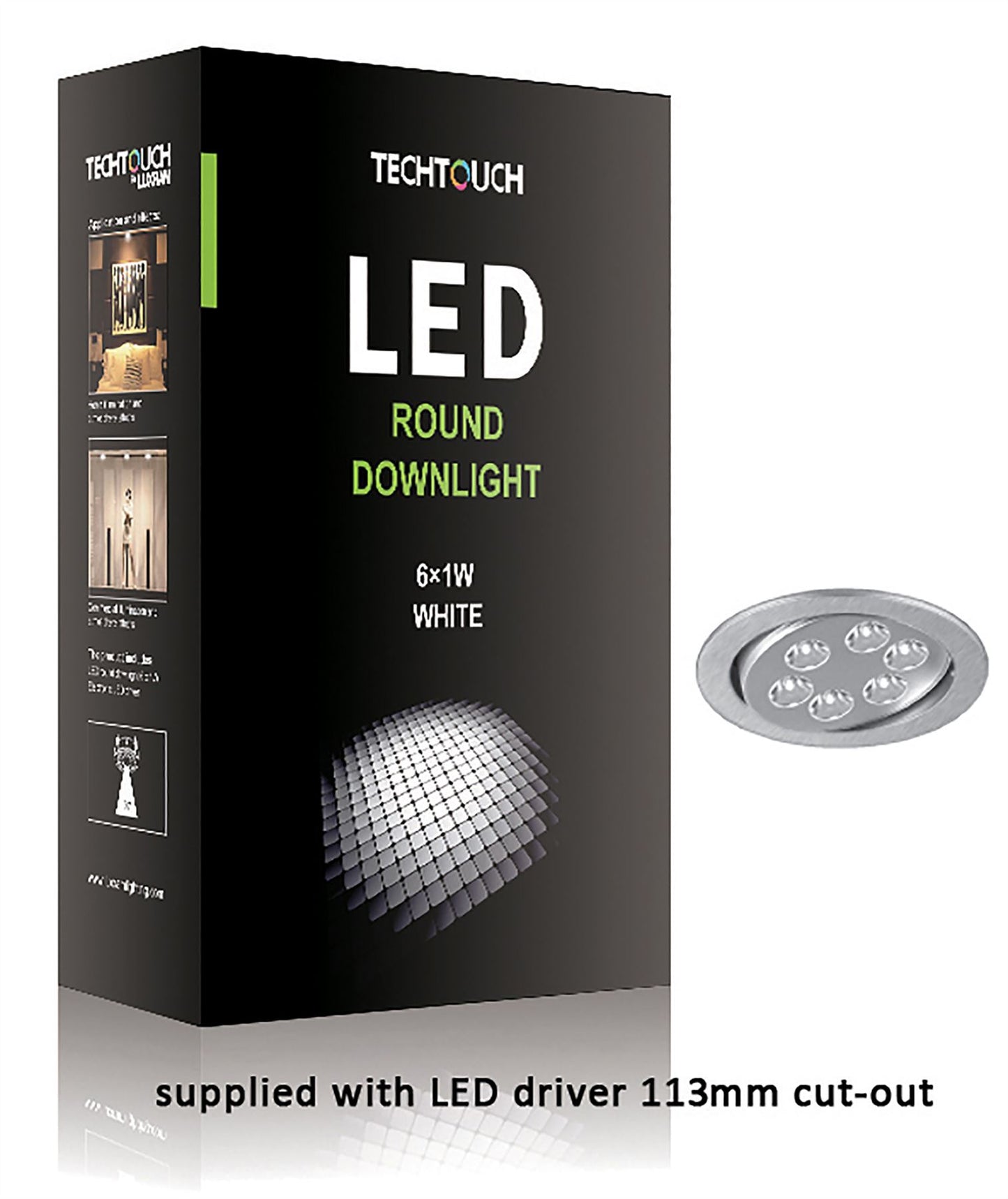Techtouch Tech Downlight LED Adjustable Round Downlight 6x1W 30°