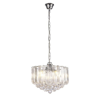 Deco Lana Pendant with Acrylic Spheres, 3 Light E14 Polished Chrome Finish