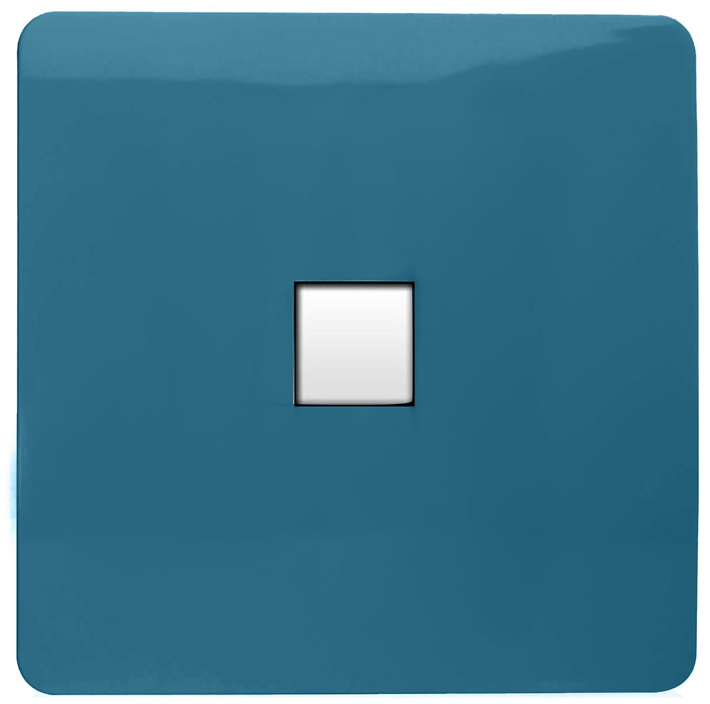 Trendi Artistic Modern Glossy Tactile Telephone Socket Ocean Blue