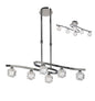 Mantra M1841 Ice Rectangular Telescopic Semi Flush Convertible 6 Light G9 ECO, Polished Chrome