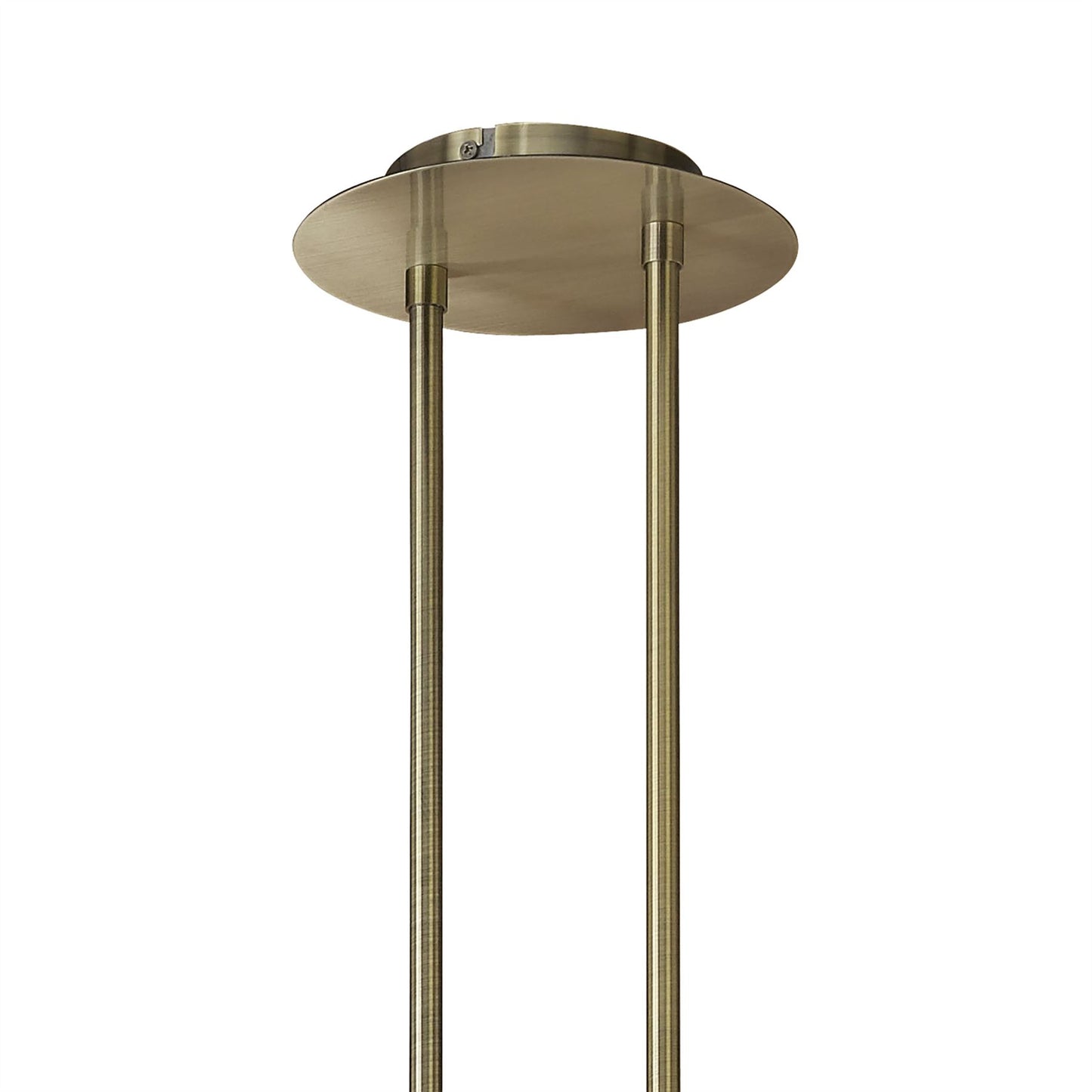 Mantra M3873 Tiffany Pendant 6+6 Light E27+G9 Oval, Antique Brass with Soft Bronze Shade & Clear Crystal