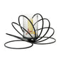Diyas Home (DH) Oreo Candle Holder 8 Ring Large Black/Clear Glass Art