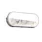 Mantra Marmol Wall Light Oval, 20W LED, 3000K, 1800lm, White Marble/White, 3yrs Warranty