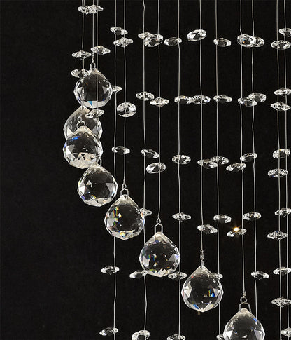 Diyas Colorado 25cm  Single-Spiral 1 Light GU10 Polished Chrome/Crystal Ceiling Pendant Light Fitting
