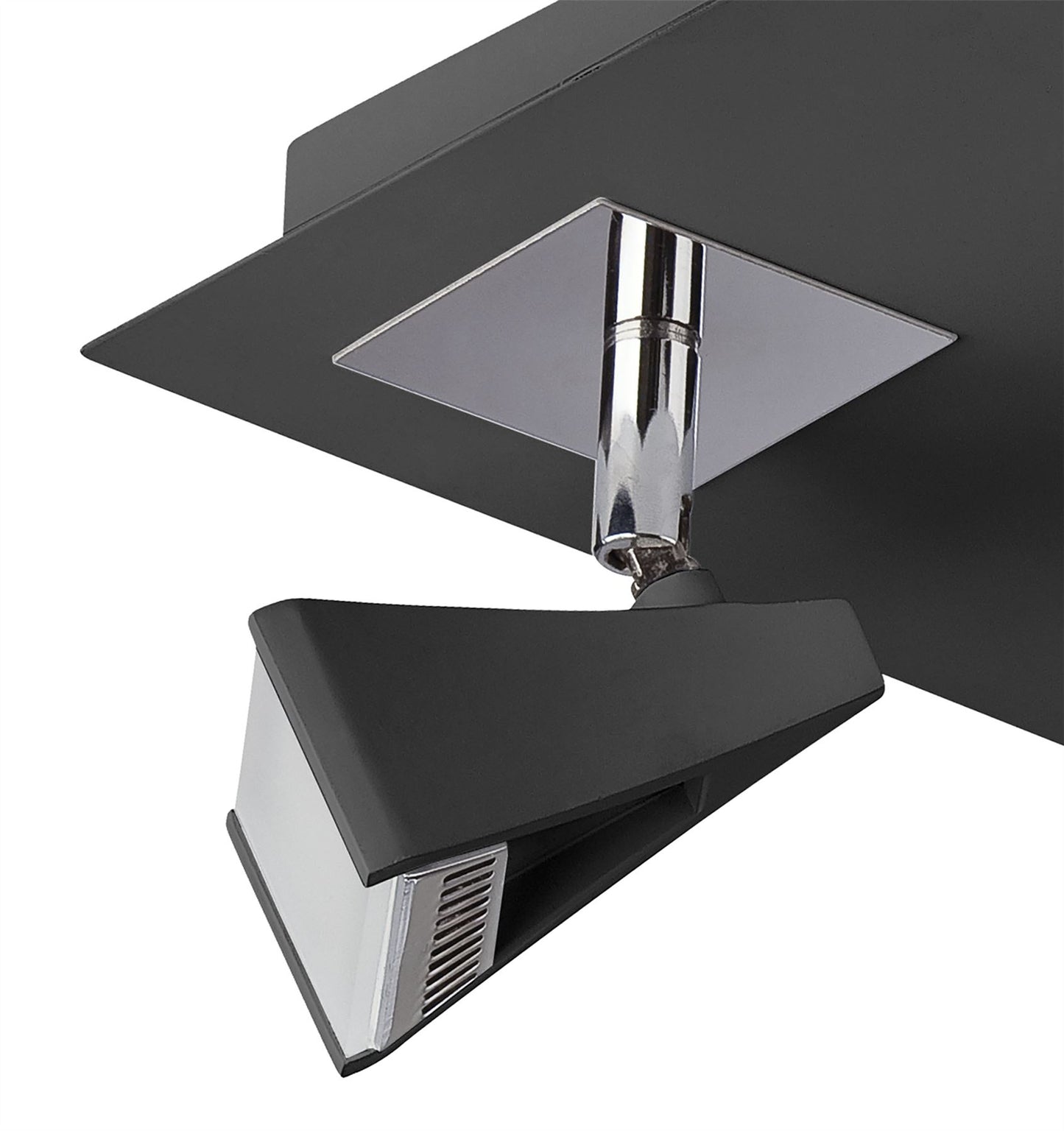 Mantra Fusion Filippo Spot Light 4 Light LED Square 20W 3000K, 1750lm, Matt Black/Polished Chrome, 3yrs Warranty