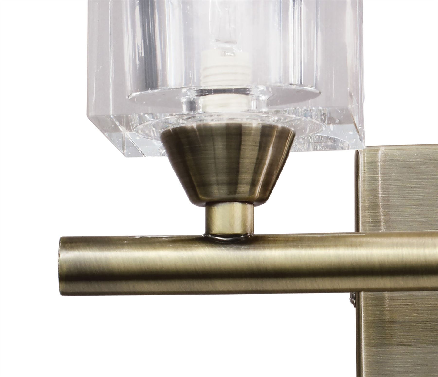Mantra Cuadrax Wall Switched 2 Light G9, Antique Brass
