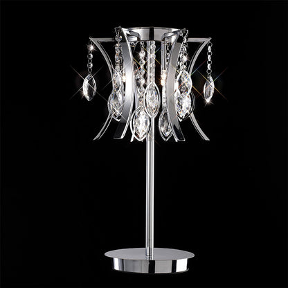 Diyas Mios Crystal Table Lamp 3 Light G4 Polished Chrome