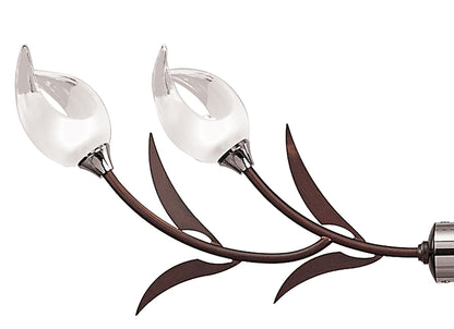 Mantra Holland Telescopic Linear Pendant Line 4 Light G9, Polished Chrome, Wenge