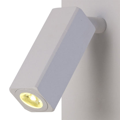 Mantra M5463 Nordica II Position Wall Light with USB Socket, 180lm, 1x3W 3000K LED White/Beech, 3yrs Warranty