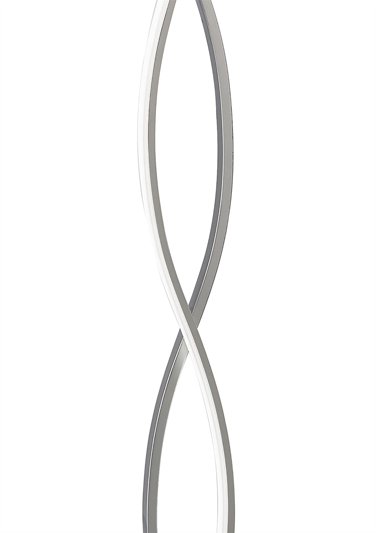 Mantra M4861 Sahara Floor Lamp 21W LED 3000K, 1470lm, Silver/Frosted Acrylic/Polished Chrome, 3yrs Warranty