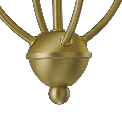 Diyas Apollo  4 Light G9 Satin Brass/Crystal Ceiling Pendant Light Fitting