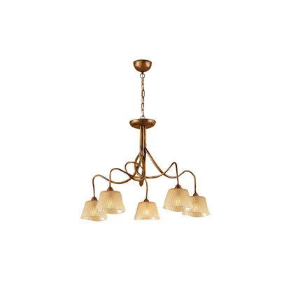 Mantra (0039 001) Tentacle 78cm Pendant 5 Light E14, Rustic Gold